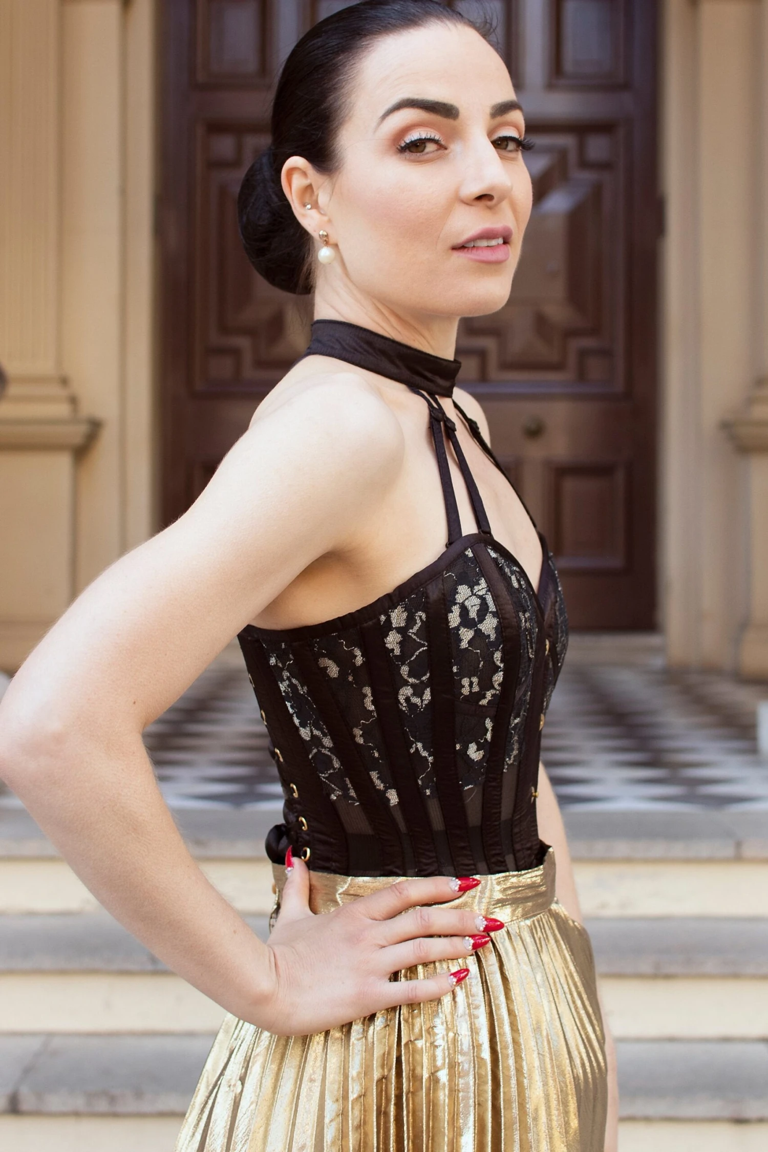 Black Mesh Overbust Lingerie Corset 11 Black Mesh Overbust Lingerie Corset - Image 11