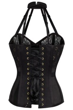 Black Mesh Overbust Lingerie Corset 14 Black Mesh Overbust Lingerie Corset -Corset Story WTS5172