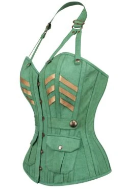 Military Inspired Burlesque Corset 10 Military Inspired Burlesque Corset -Corset Story WTS527 2