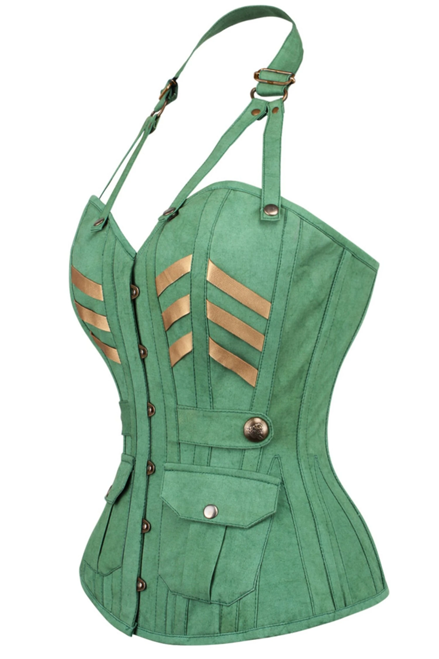 Military Inspired Burlesque Corset 4 Military Inspired Burlesque Corset - Image 4