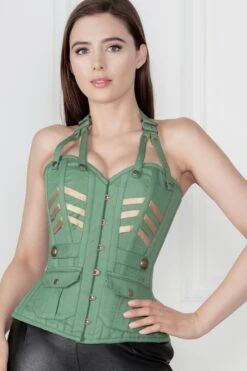 Military Inspired Burlesque Corset 9 Military Inspired Burlesque Corset -Corset Story WTS527 2 8defa221 3550 45f8 b023 cc02734497af