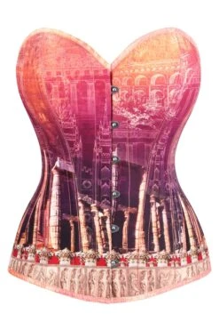 ARCHITECTURAL PRINT WAIST TAMING CORSET