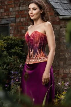 ARCHITECTURAL PRINT WAIST TAMING CORSET -Corset Story WTS531 1