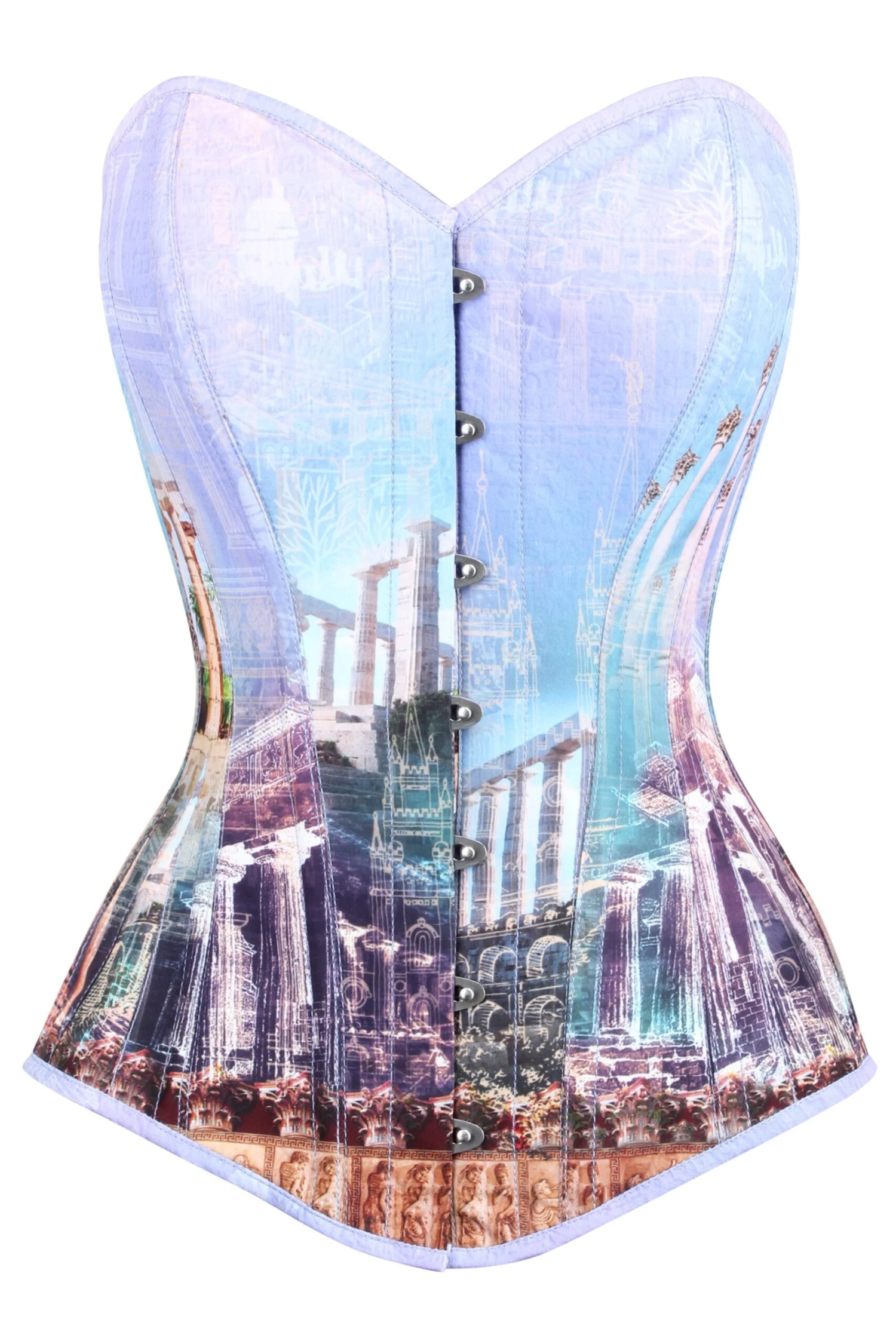 Longline Architectural Print Waist Taming Corset 4 Longline Architectural Print Waist Taming Corset - Image 4