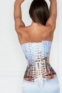 Longline Architectural Print Waist Taming Corset 11 Longline Architectural Print Waist Taming Corset -Corset Story WTS532 2 f2903cec 1e93 4dd2 91bc c36cbd8b9790
