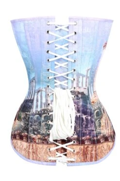 Longline Architectural Print Waist Taming Corset 9 Longline Architectural Print Waist Taming Corset -Corset Story WTS532 3