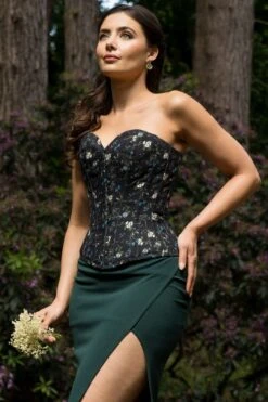 Ditsy Floral Printed Cotton Overbust Corset -Corset Story WTS601 website 1