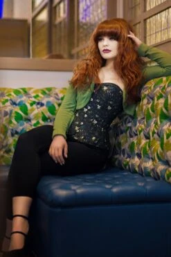 Ditsy Floral Printed Cotton Overbust Corset -Corset Story WTS601 1 c650eca3 ab9a 4469 924b 7ed734fb9dd7