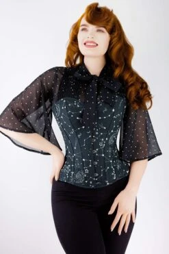 Astronomy Black Overbust Cotton Corset 13 Astronomy Black Overbust Cotton Corset -Corset Story WTS602 2 ca06225b 3109 4155 8aa6 9b08bcb2bdf3