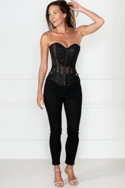 Lingerie Black Mesh Overbust -Corset Story WTS604 1 d516765d b103 4e91 9794 230c021c1f2f