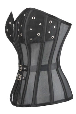 Black Mesh Corset With Front Zip -Corset Story WTS605 2 TJR 1 68806ee0 b726 434b b5f8 b15f6657b00c