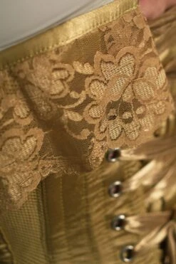 Gold Satin Bridal Corset With Super Fine Mesh Panels 32 Gold Satin Bridal Corset With Super Fine Mesh Panels -Corset Story WTS703 December 2020 website 10 31bd013f 9c1c 4c6c a096 dbe64d4eac48