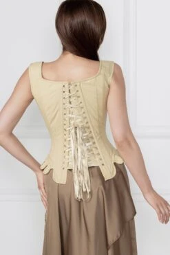 Historically Inspired 1600-1650 Cotton Overbust Corset -Corset Story WTS800 3 1