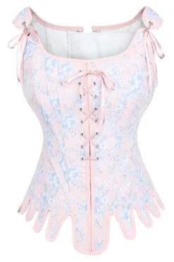 Pink Floral Historic Corset