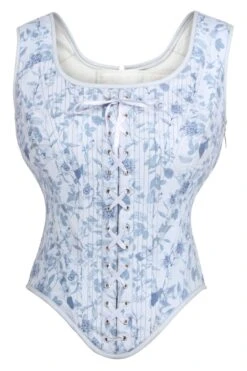 Historically Inspired Blue Corset Top