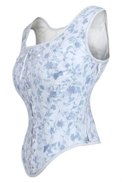 Historically Inspired Blue Corset Top 17 Historically Inspired Blue Corset Top -Corset Story WTS803W3