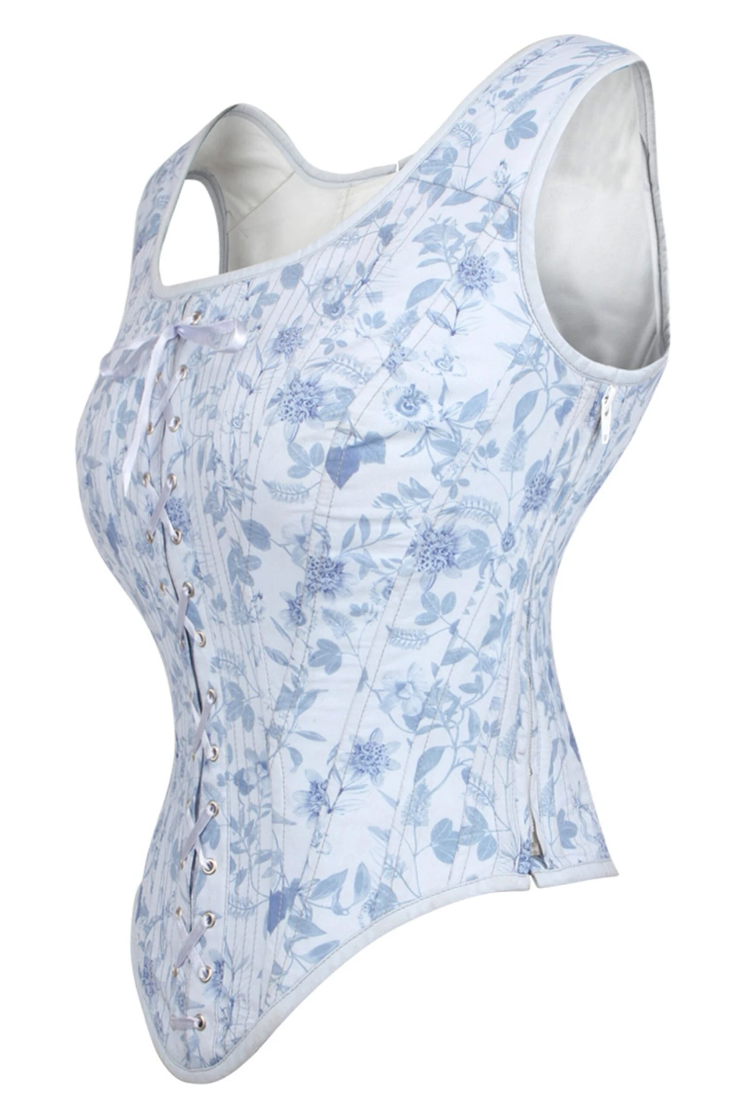 Historically Inspired Blue Corset Top 9 Historically Inspired Blue Corset Top - Image 9