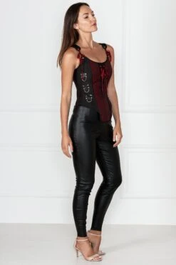 Red And Black Steampunk Overbust Corset With Shoulder Straps -Corset Story WTS816 3 7c45173f b4d8 488f bfb3 fb5465adb402