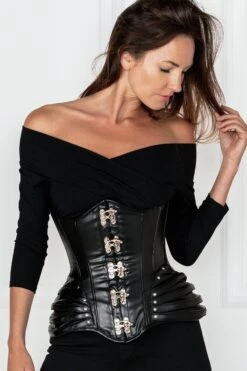 PU Black Underbust Corset With Swing Hook Closure 14 PU Black Underbust Corset With Swing Hook Closure -Corset Story WTS820 1 ba9d9a74 5984 4c90 8f6e edf9ef02a53c