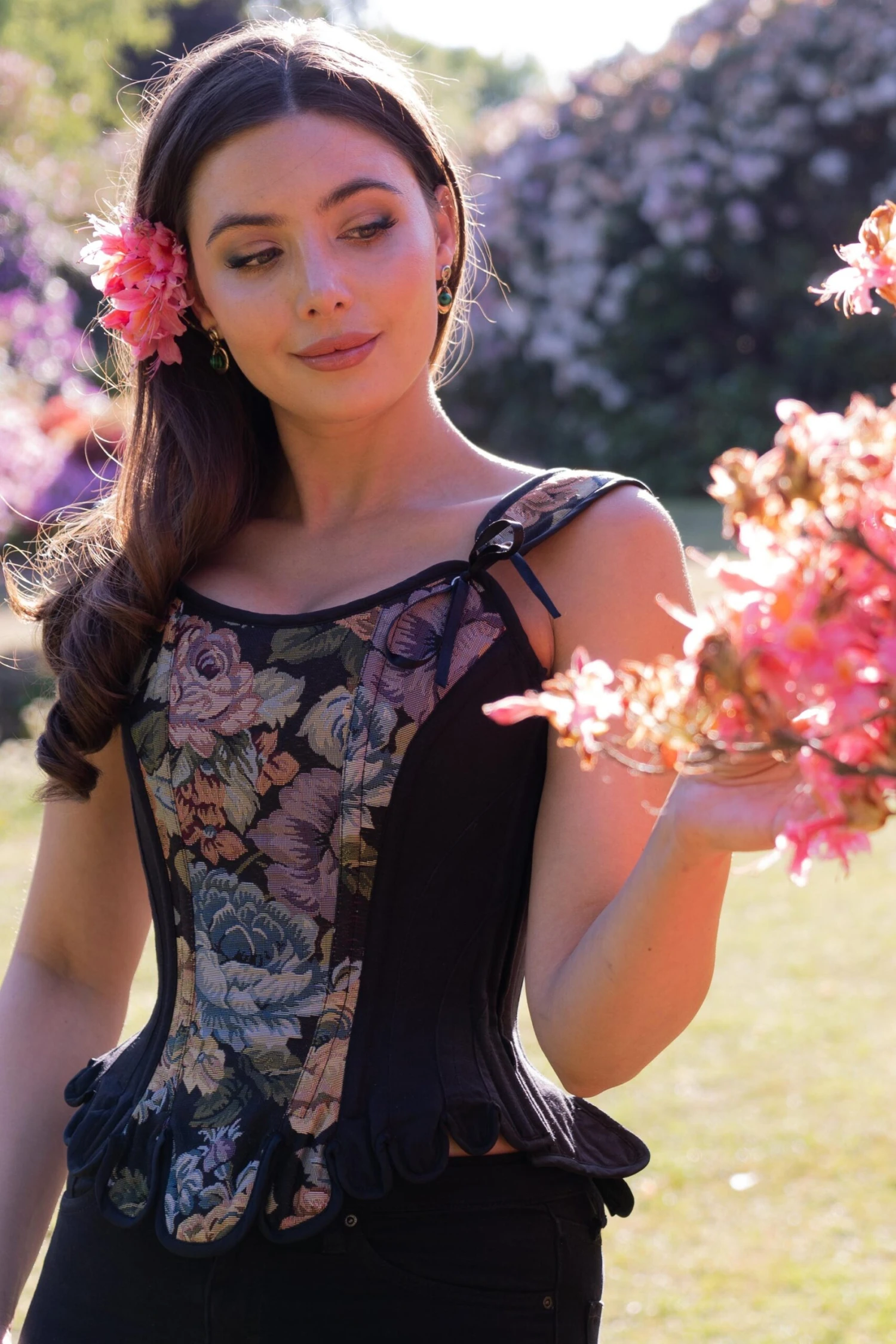 Historically Inspired Brocade Overbust 10 Historically Inspired Brocade Overbust - Image 10