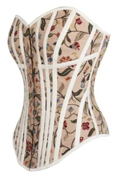 Historically Inspired Floral Print Overbust Corset 6 Historically Inspired Floral Print Overbust Corset -Corset Story WTS823 1