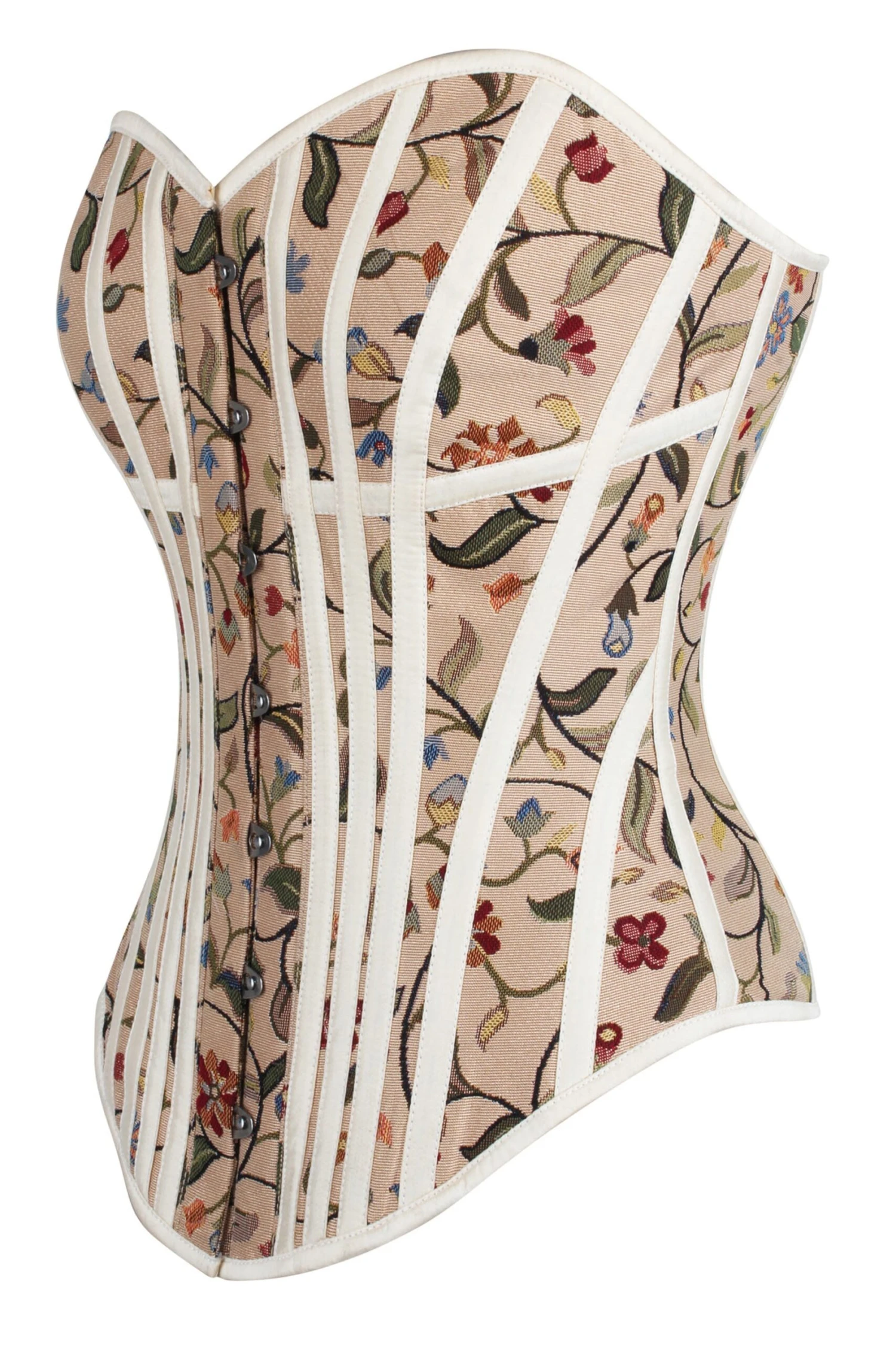 Historically Inspired Floral Print Overbust Corset 3 Historically Inspired Floral Print Overbust Corset - Image 3