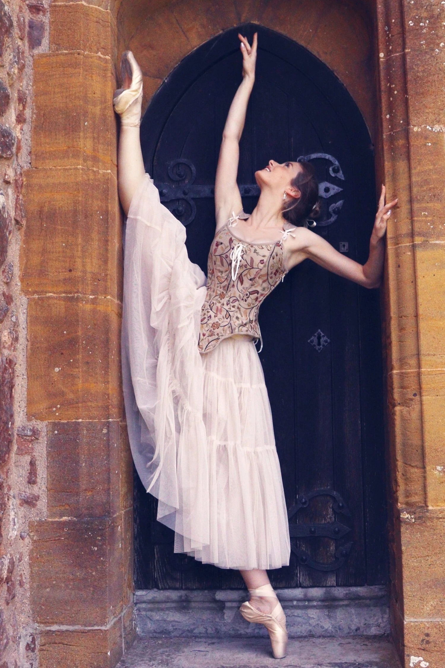 Historic Brocade High Back Overbust Corset 2 Historic Brocade High Back Overbust Corset - Image 2