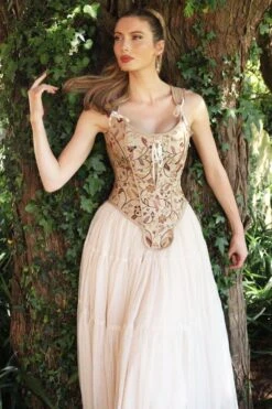 Historic Brocade High Back Overbust Corset 20 Historic Brocade High Back Overbust Corset -Corset Story WTS825 2 2c13cbb9 fb87 4e65 8c98 c836aea32141