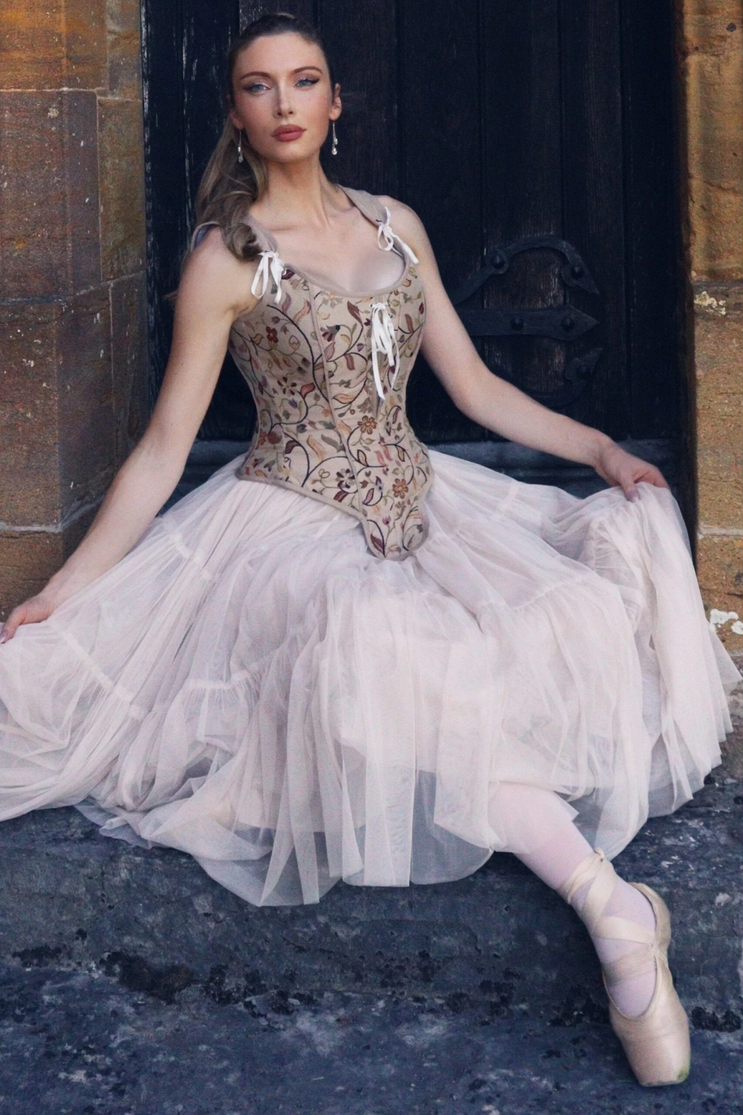 Historic Brocade High Back Overbust Corset 11 Historic Brocade High Back Overbust Corset - Image 11