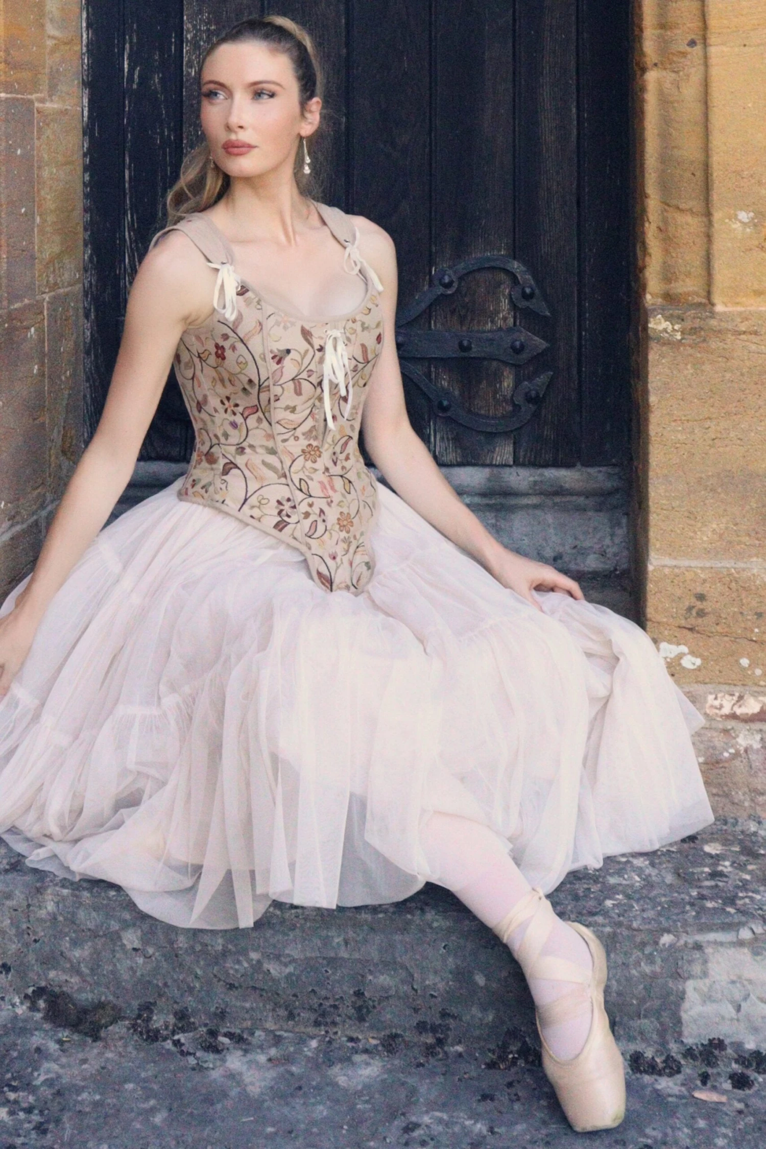 Historic Brocade High Back Overbust Corset 7 Historic Brocade High Back Overbust Corset - Image 7