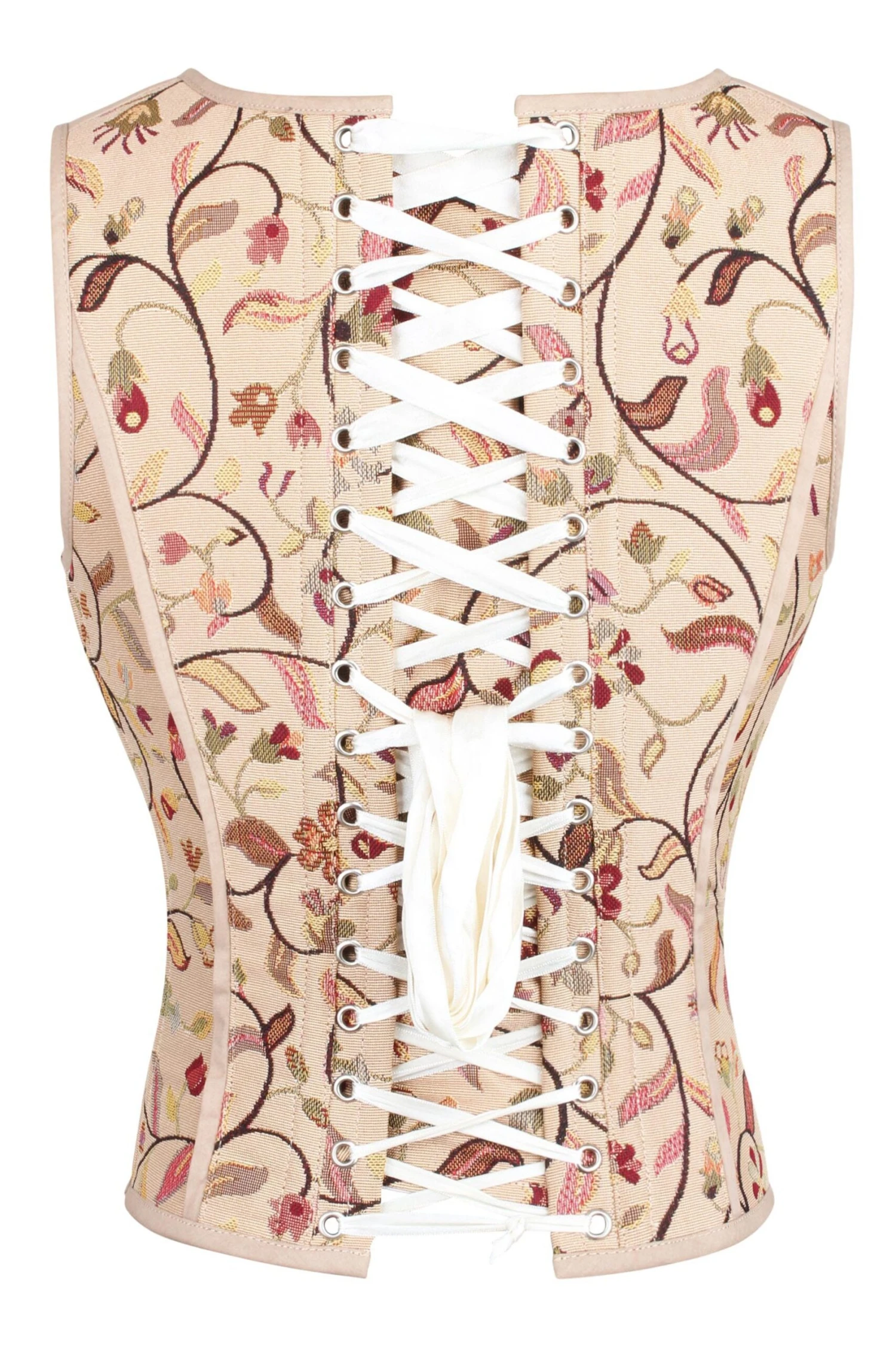 Historic Brocade High Back Overbust Corset 3 Historic Brocade High Back Overbust Corset - Image 3