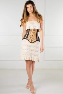 Historic Brocade Underbust Corset With Flossing -Corset Story WTS826 StudioShoot Website 3