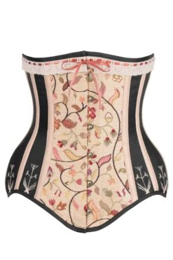 Historic Brocade Underbust Corset With Flossing