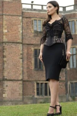 Steampunk Buckled Corset With Separate Lace Bolero -Corset Story WTS832 website 4