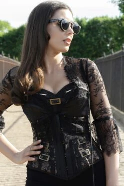 Steampunk Buckled Corset With Separate Lace Bolero -Corset Story WTS832 website 5