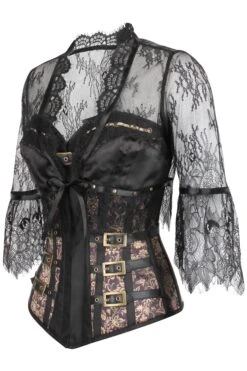 Steampunk Buckled Corset With Separate Lace Bolero -Corset Story WTS832 1