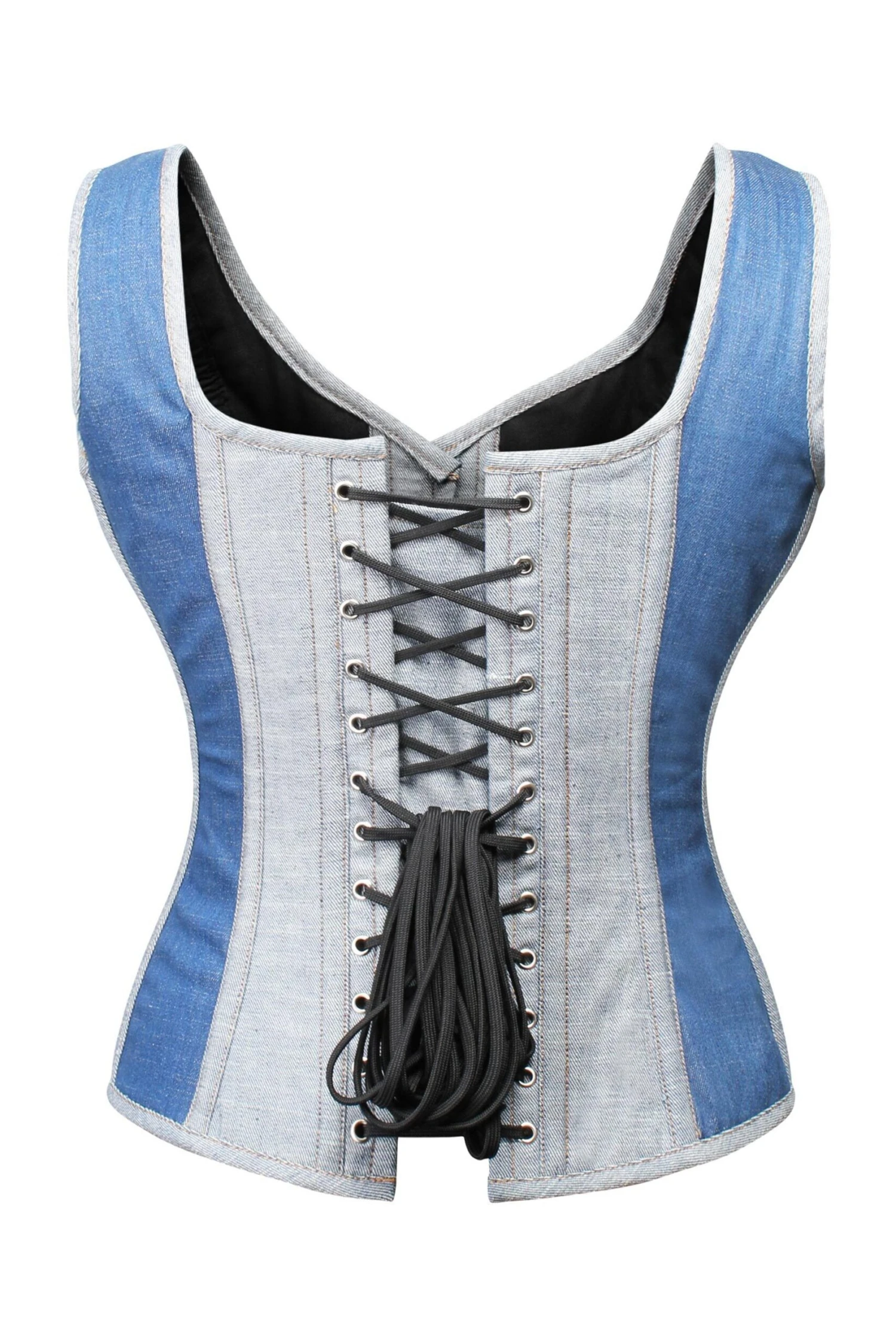 Double Denim WaistCoat Corset 12 Double Denim WaistCoat Corset - Image 12