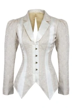 Ivory Corset Tuxedo Jacket