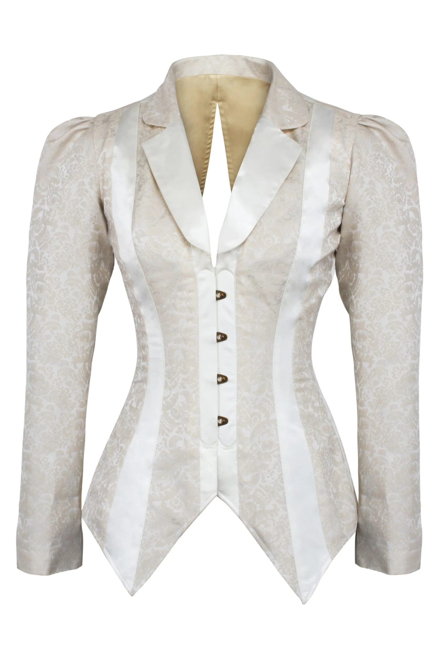 Ivory Corset Tuxedo Jacket 1 Ivory Corset Tuxedo Jacket