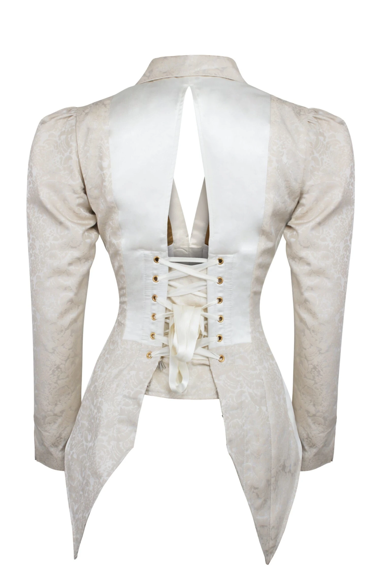 Ivory Corset Tuxedo Jacket 2 Ivory Corset Tuxedo Jacket - Image 2