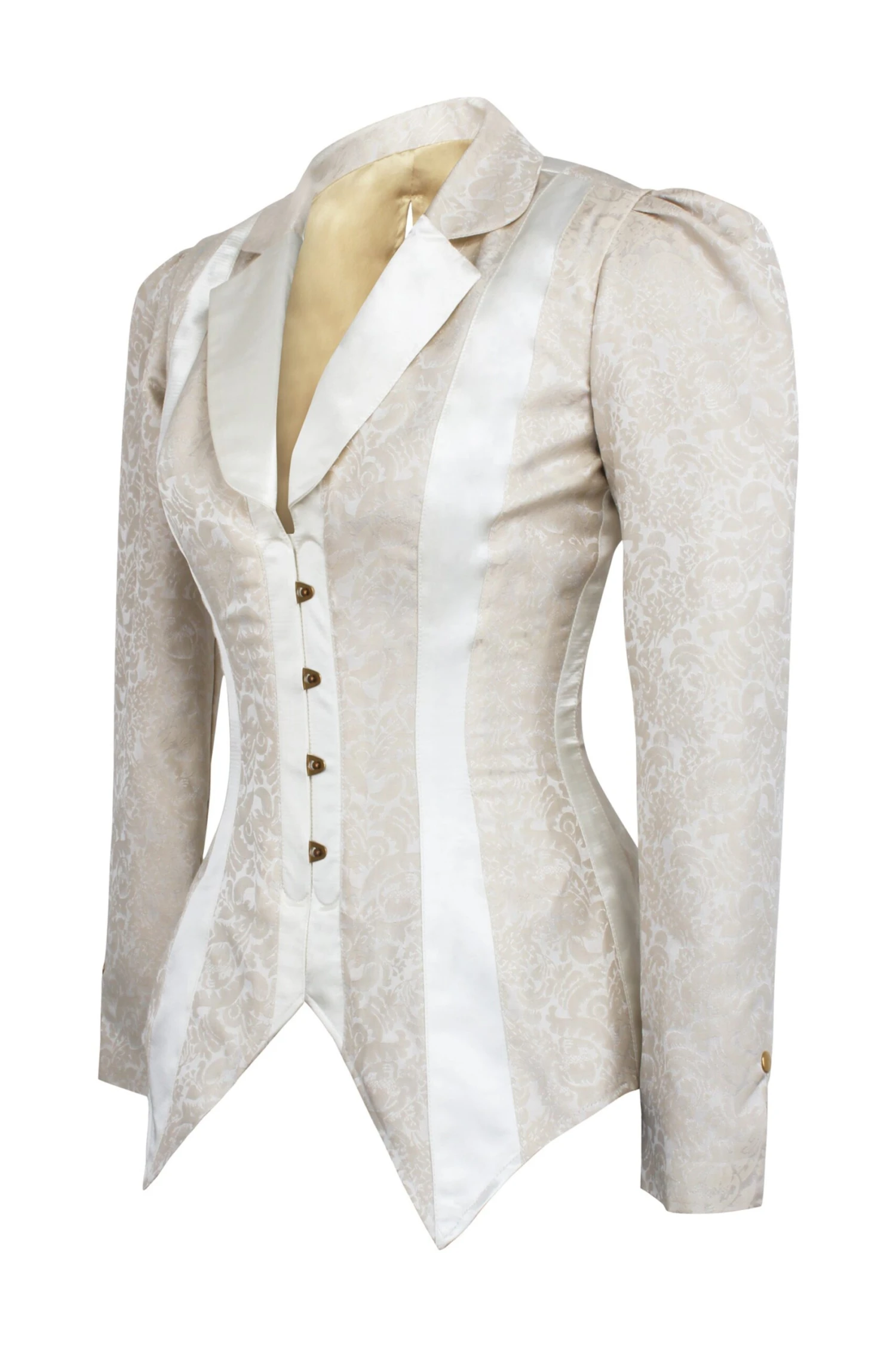 Ivory Corset Tuxedo Jacket 3 Ivory Corset Tuxedo Jacket - Image 3