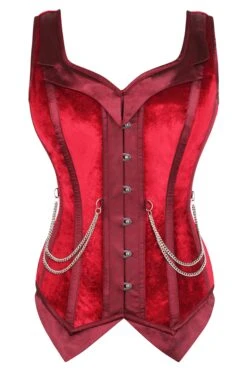 Burgundy Velvet WaistCoat Corset