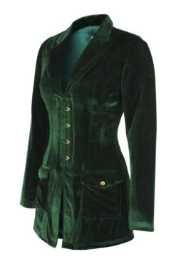 Green Velvet Corseted Jacket 5 Green Velvet Corseted Jacket -Corset Story WTS8453