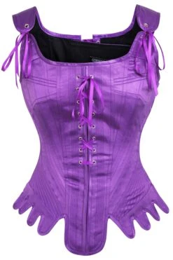 Historically Inspired Satin Overbust Corset In Violet