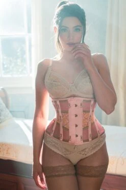 Historically Inspired Peach And Gold Underbust Corset 22 Historically Inspired Peach And Gold Underbust Corset -Corset Story WTS925 December 2020 website 4