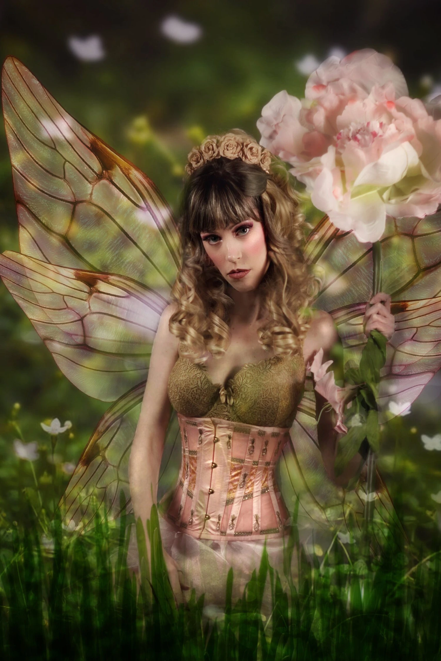 Historically Inspired Peach And Gold Underbust Corset 18 Historically Inspired Peach And Gold Underbust Corset - Image 18