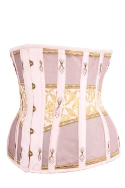 Historically Inspired Peach And Gold Underbust Corset 21 Historically Inspired Peach And Gold Underbust Corset -Corset Story WTS925 2