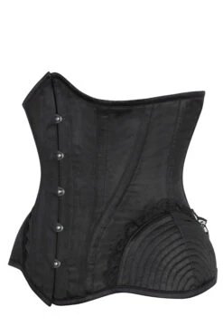 Black Burlesque Underbust With Bullet Hip Gores -Corset Story WTS930 1