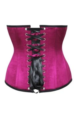 Steampunk Black And Pink Longline Underbust With Side Tabs 13 Steampunk Black And Pink Longline Underbust With Side Tabs -Corset Story WTSTE0082