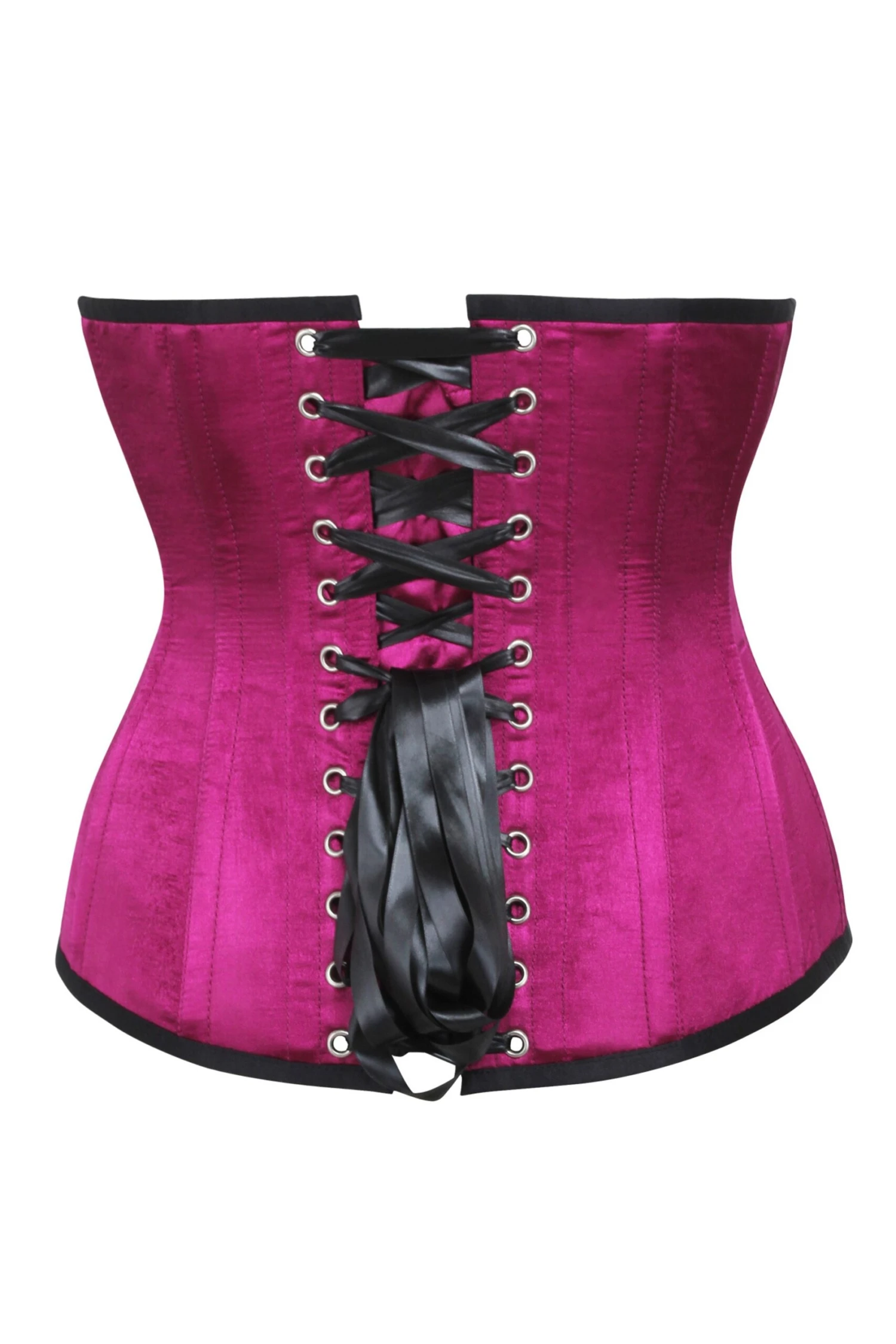 Steampunk Black And Pink Longline Underbust With Side Tabs 7 Steampunk Black And Pink Longline Underbust With Side Tabs - Image 7